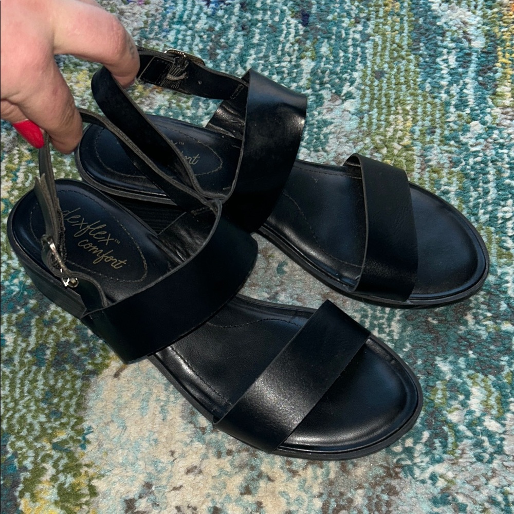 Dexflex Comfort Black Women's Sandals